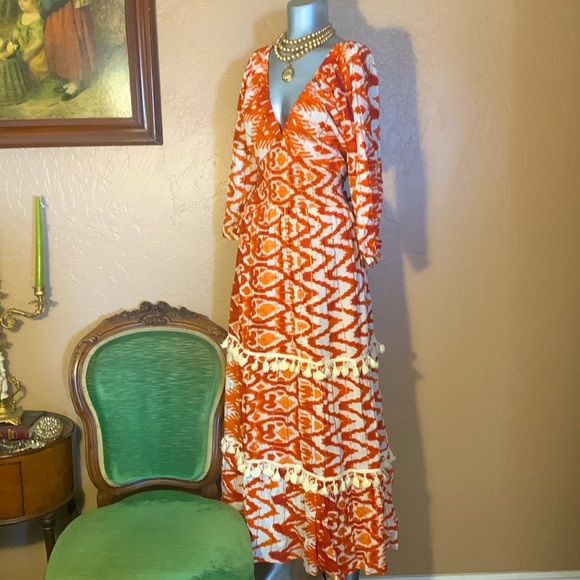 Me 2 Magic | Dresses | Nwt Me 2 Magic Anthro Rust Tie Dye Boho Maxi Sz ...